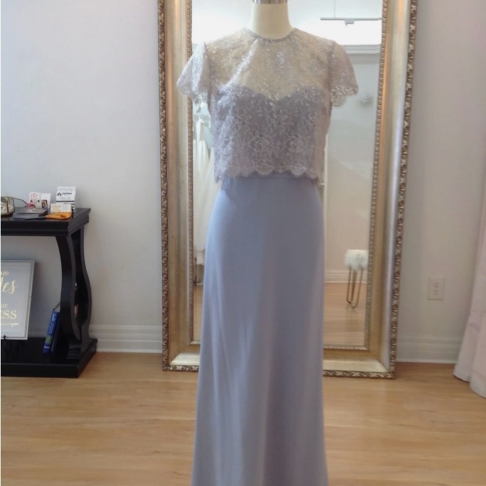Stunning Grey Hayley Paige Bridesmaids Dress